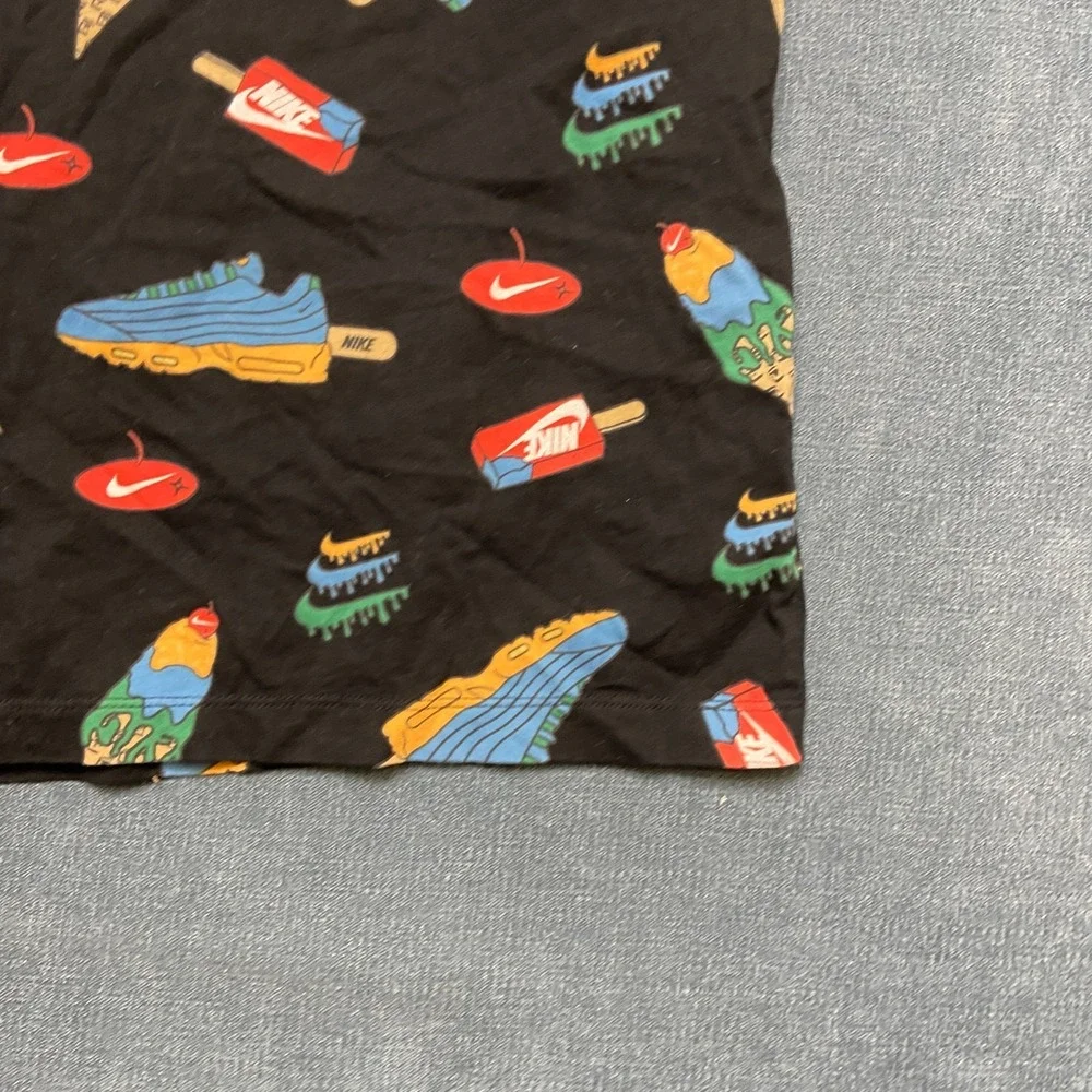 Nike T-Shirt Kids Small Black Ice Cream Print Short Sleeve Crew Neck Casual Wear